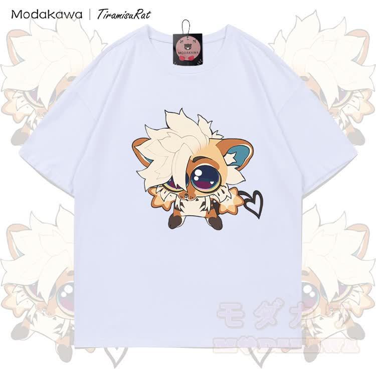MODAKAWA X TiramisuRat Cute Rat Graphic 100% Cotton T-shirt - White - 5XL - image 4