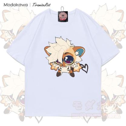 MODAKAWA X TiramisuRat Cute Rat Graphic 100% Cotton T-shirt - White - 5XL - image 4