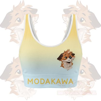 MODAKAWA X atka Fox Graphic Gradient Sports Bra Top Leggings Matching Outfit - Yellow Top - 5XL - image 3