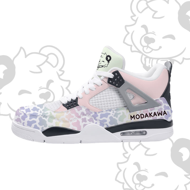 MODAKAWA X popipeko Bear Gradient Camo Graphic Lace Up Sports Air Cushion Shoes - Pink - 48 - image 3