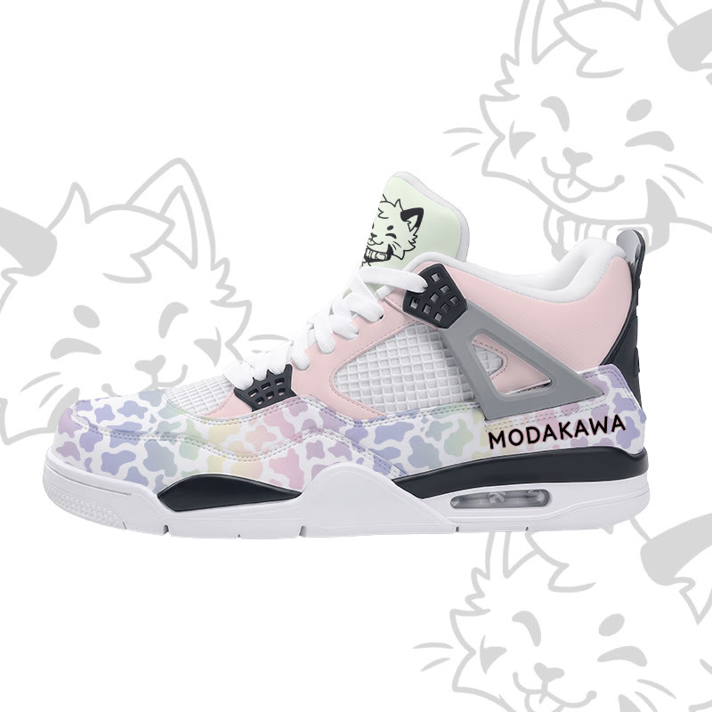 MODAKAWA X popipeko Kitty Gradient Camo Graphic Lace Up Sports Air Cushion Shoes - Pink - 48 - image 2