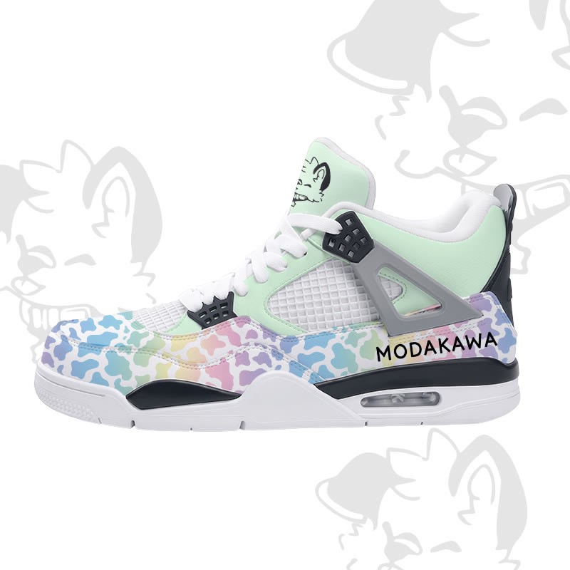 MODAKAWA X popipeko Puppy Camo Graphic Lace Up Sports Air Cushion Shoes - Green - 48 - image 3