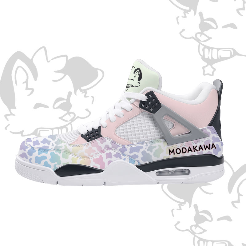 MODAKAWA X popipeko Puppy Camo Graphic Lace Up Sports Air Cushion Shoes - Pink - 48 - image 4