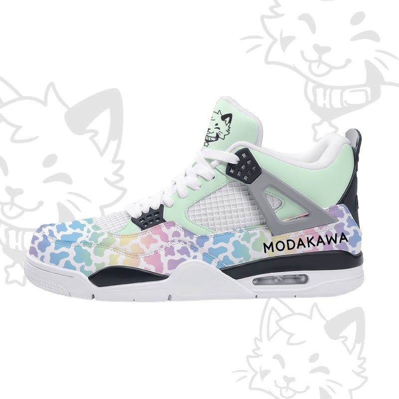 MODAKAWA X popipeko Kitty Gradient Camo Graphic Lace Up Sports Air Cushion Shoes - Green - 48 - image 3