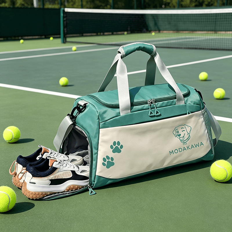 Tongue Out Puppy Graphic Modakawa Large Capacity Sports Gym Duffel Bag - image 1