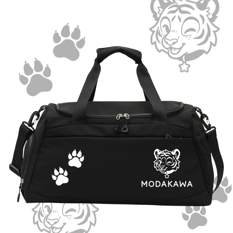 Tiger Graphic Modakawa Large Capacity Sports Gym Duffel Bag - Black - 55*28*26 cm - image 2