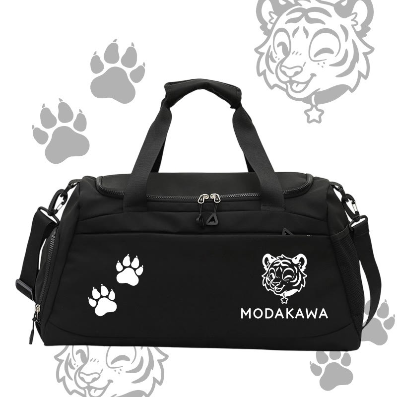Tiger Graphic Modakawa Large Capacity Sports Gym Duffel Bag - Black - 55*28*26 cm - image 2
