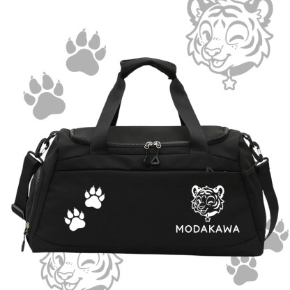 Tiger Graphic Modakawa Large Capacity Sports Gym Duffel Bag - Black - 55*28*26 cm - image 2
