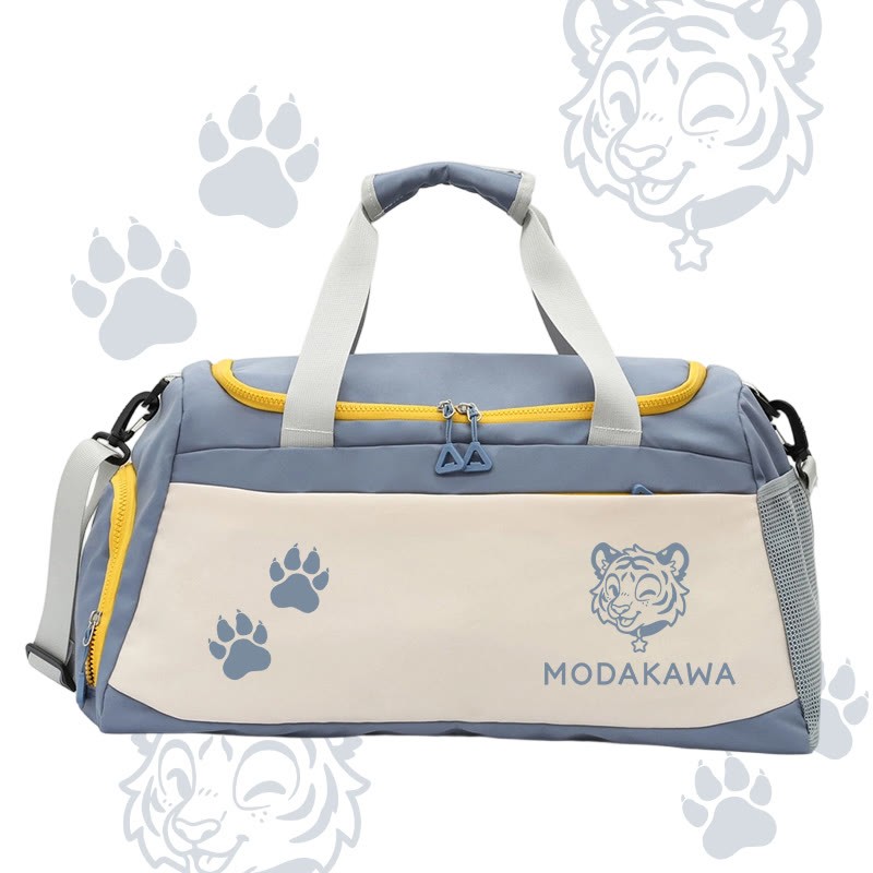 Tiger Graphic Modakawa Large Capacity Sports Gym Duffel Bag - Blue - 55*28*26 cm - image 3