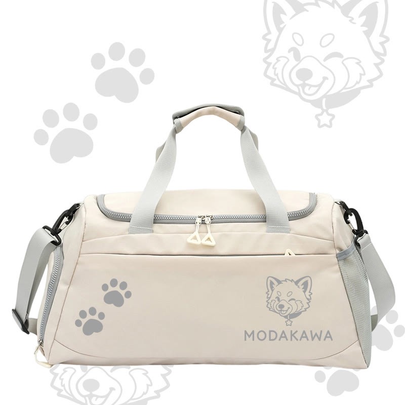 Raccoon Graphic Modakawa Large Capacity Sports Gym Duffel Bag - White - 55*28*26 cm - image 5