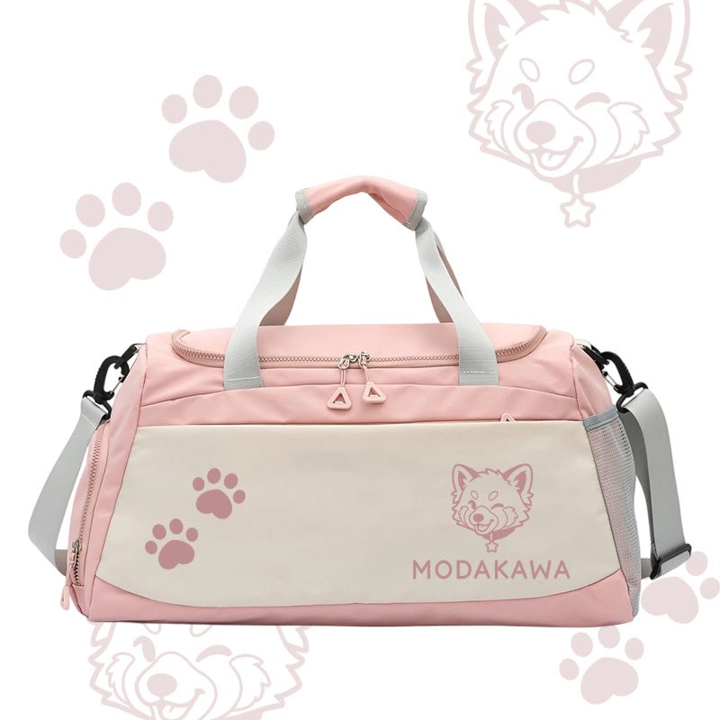 Raccoon Graphic Modakawa Large Capacity Sports Gym Duffel Bag - Pink - 55*28*26 cm - image 3