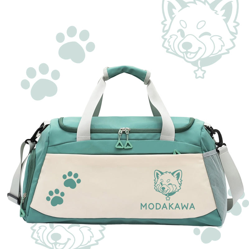 Raccoon Graphic Modakawa Large Capacity Sports Gym Duffel Bag - Green - 55*28*26 cm - image 4