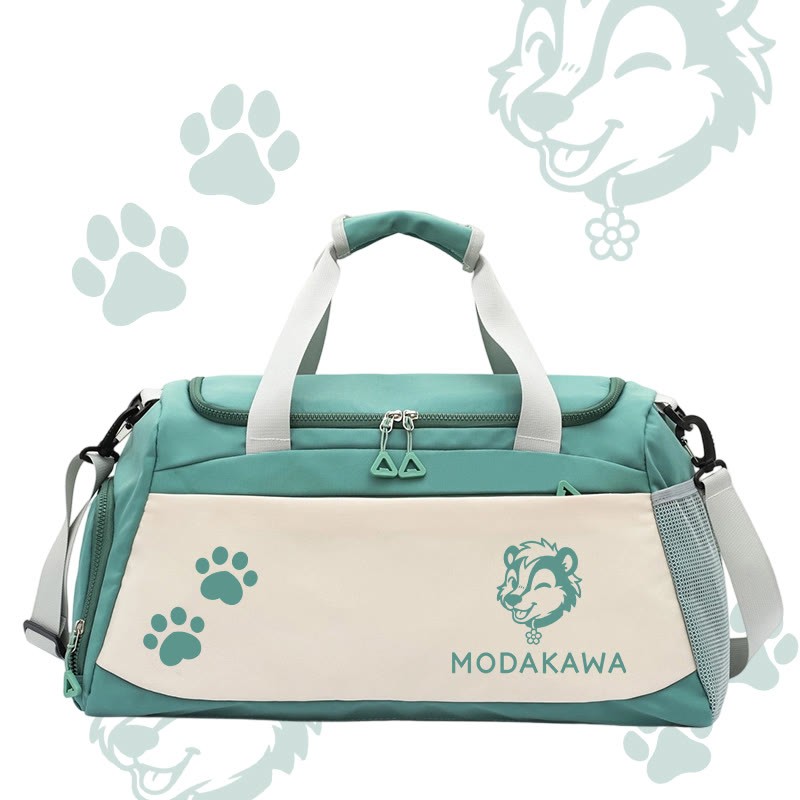 Skunk Graphic Modakawa Large Capacity Sports Gym Duffel Bag - Green - 55*28*26 cm - image 2