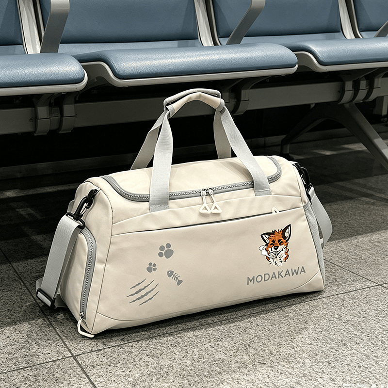 MODAKAWA X atka Fox Smoking Graphic Large Capacity Sports Gym Duffel Bag - image 1
