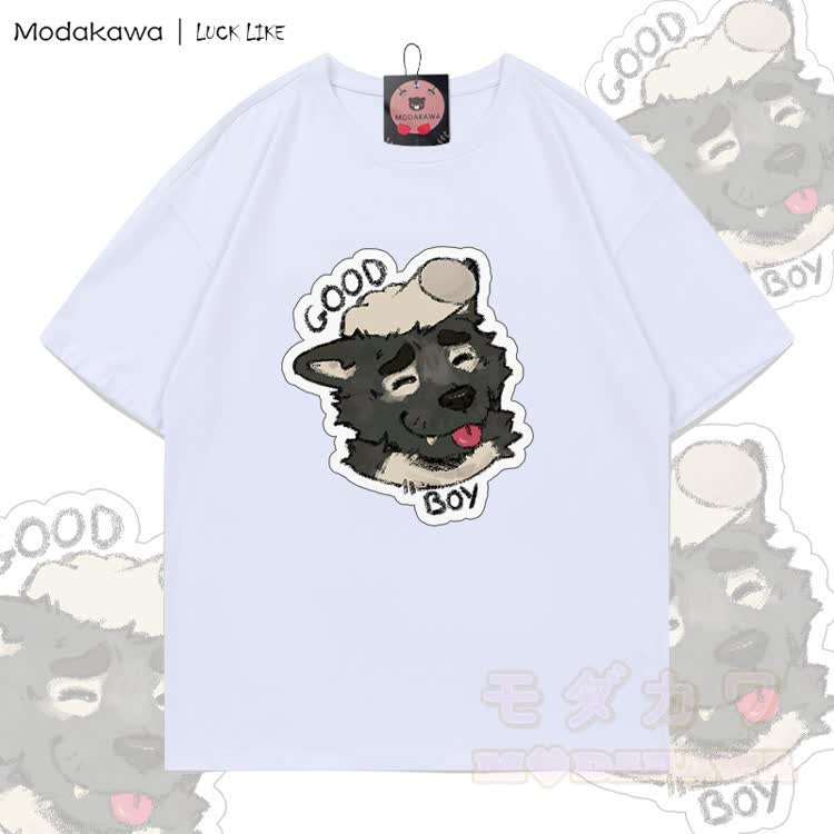 MODAKAWA X LUCK LIKE GOOD BOY Porto Graphic 100% Cotton T-shirt - White - 5XL - image 4