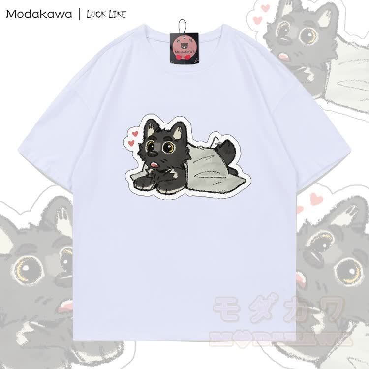 MODAKAWA X LUCK LIKE Cute Porto Graphic 100% Cotton T-shirt - White - 5XL - image 3