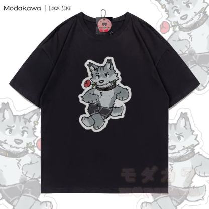 MODAKAWA X LUCK LIKE Remy Rose Graphic 100% Cotton T-shirt - Black - 5XL - image 2
