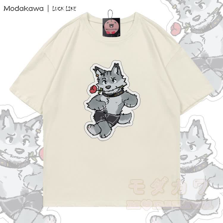 MODAKAWA X LUCK LIKE Remy Rose Graphic 100% Cotton T-shirt - Light Beige - 5XL - image 1