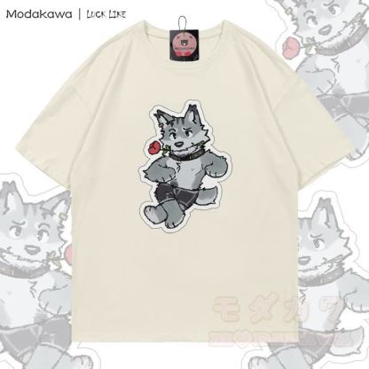 MODAKAWA X LUCK LIKE Remy Rose Graphic 100% Cotton T-shirt - Light Beige - 5XL - image 1