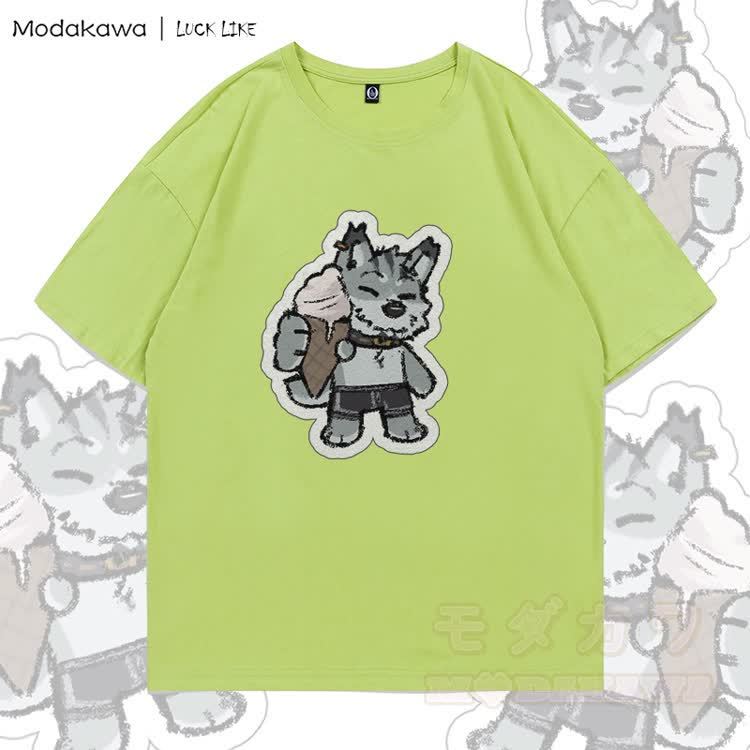MODAKAWA X LUCK LIKE Ice-cream Remy Graphic 100% Cotton T-shirt - Green - 5XL - image 1