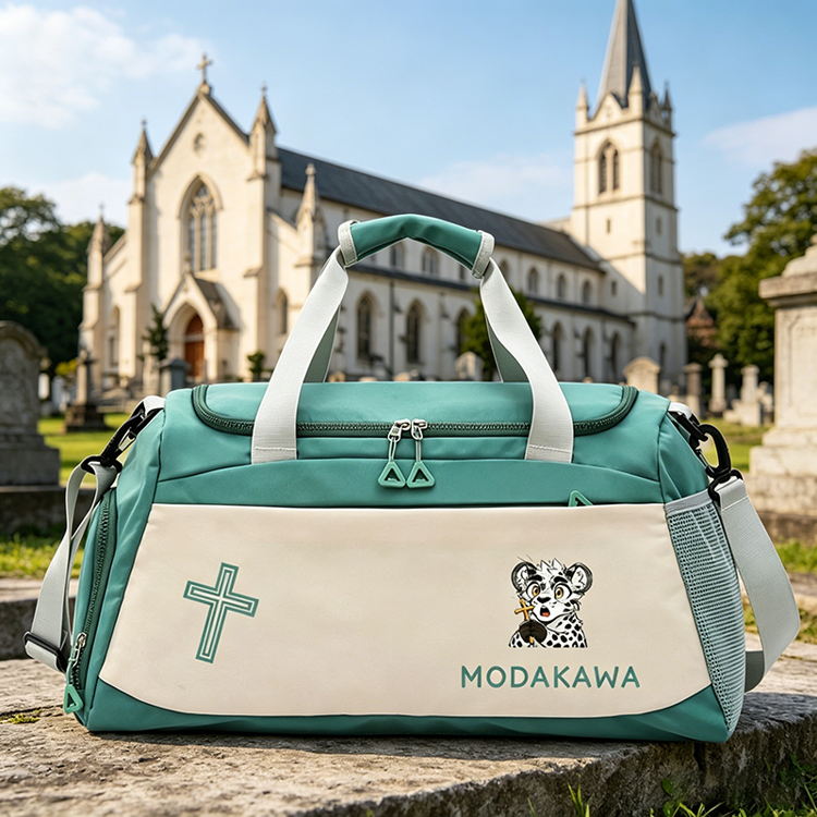 Leopard Cross Graphic Modakawa Large Capacity Sports Gym Duffel Bag - image 1