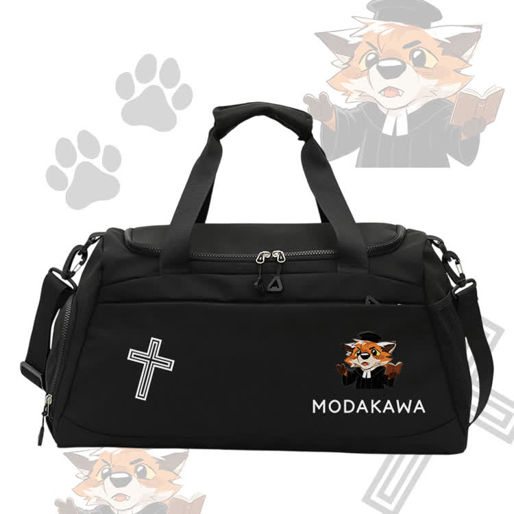 Fox Pastor Graphic Modakawa Large Capacity Sports Gym Duffel Bag - Black - 55*28*26 cm - image 2