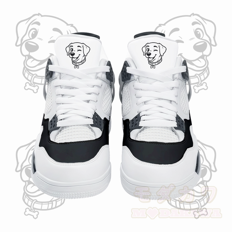 Wink Puppy Graphic Modakawa Lace Up Sports Air Cushion Shoes - White - 48 - image 3