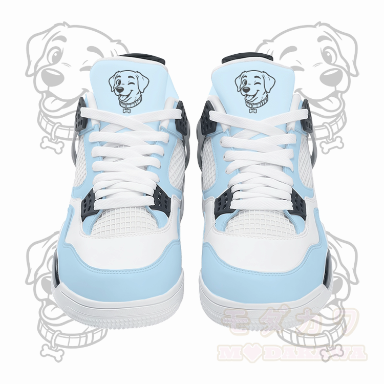 Wink Puppy Graphic Modakawa Lace Up Sports Air Cushion Shoes - Blue - 48 - image 2