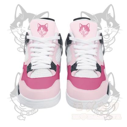 Wink Kitty Graphic Modakawa Lace Up Sports Air Cushion Shoes - Pink - 48 - image 2