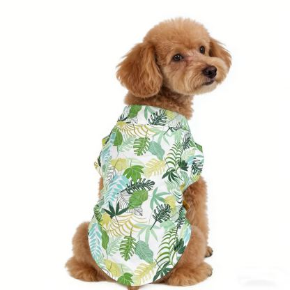 Tropical Leaf Shirt & Matching Dog Shirt - Dog Shirt - 4XL - image 3