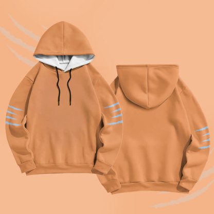 Claw Graphic Modakawa Pullover Hoodie - Orange - 6XL - image 4