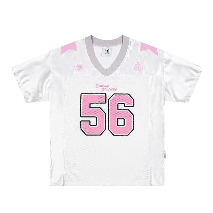 Number Graphic Oversized Mesh Soccer Jersy - White - 2XL - image 2
