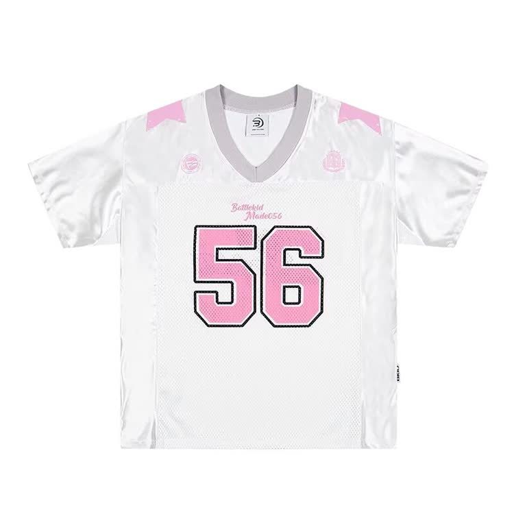 Number Graphic Oversized Mesh Soccer Jersy - White - 2XL - image 2