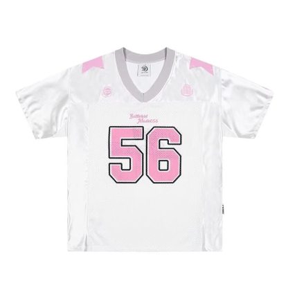 Number Graphic Oversized Mesh Soccer Jersy - White - 2XL - image 2
