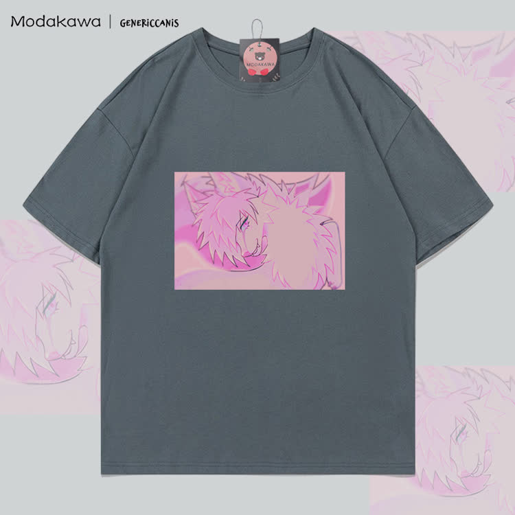 MODAKAWA X genericcanis Character Fox Graphic 100% Cotton T-shirt - Grey - 5XL - image 5