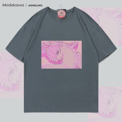 MODAKAWA X genericcanis Character Fox Graphic 100% Cotton T-shirt - Grey - 5XL - image 5