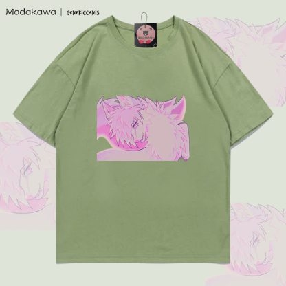 MODAKAWA X genericcanis Fox Graphic 100% Cotton T-shirt - Light Green - 5XL - image 2