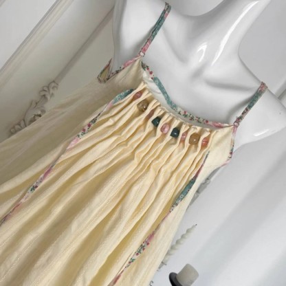 Bohemian Cami Dress with Openwork Knit Shawl Set Two Pieces Set - image 5