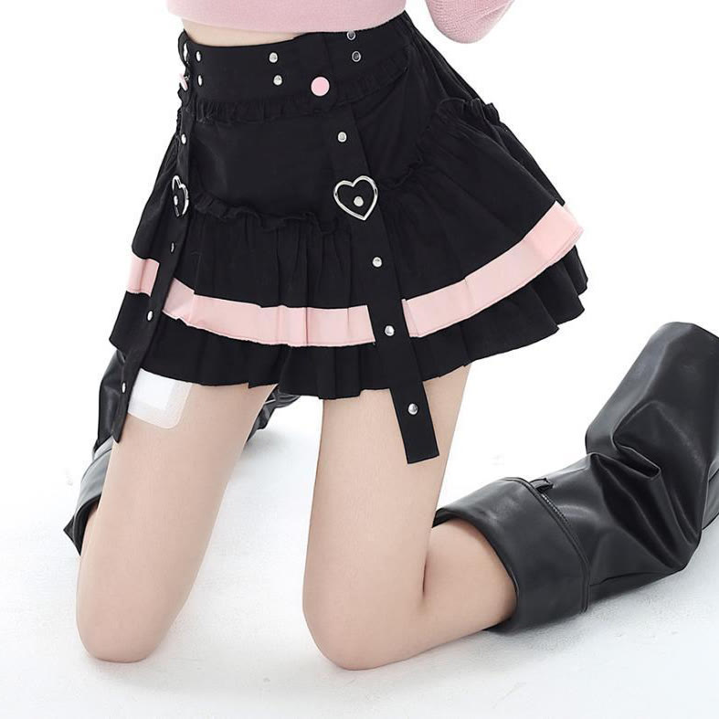MODAKAWA X zarckets  Anime Fox Graphic Short Sleeve Hoodie with Mini Skirt Two Pieces Set - image 5