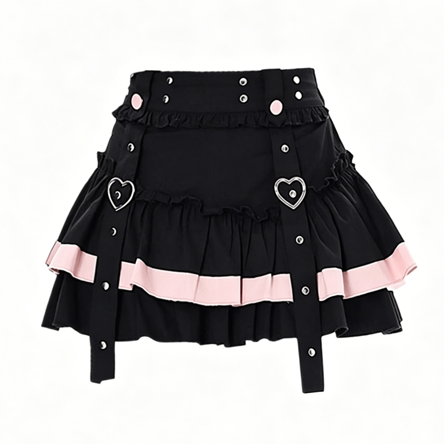 MODAKAWA X zarckets  Anime Fox Graphic Short Sleeve Hoodie with Mini Skirt Two Pieces Set - Skirt - L - image 6