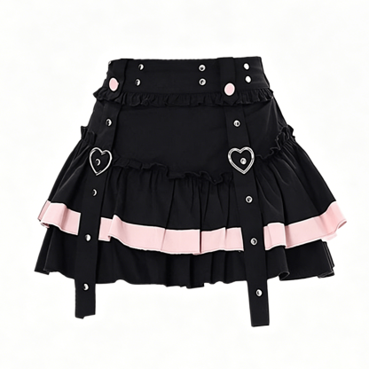 MODAKAWA X zarckets  Anime Fox Graphic Short Sleeve Hoodie with Mini Skirt Two Pieces Set - Skirt - L - image 6