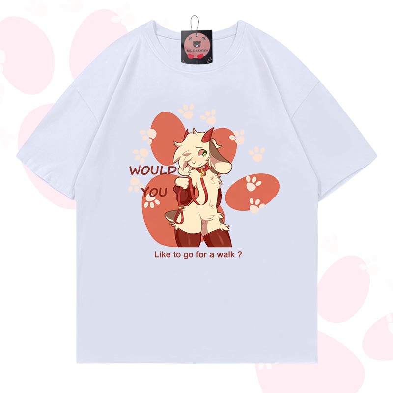 MODAKAWA X zarckets Goat Graphic 100% Cotton T-shirt - White - 5XL - image 2