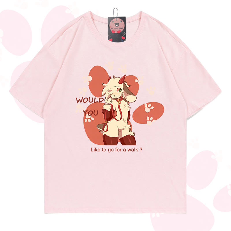 MODAKAWA X zarckets Goat Graphic 100% Cotton T-shirt - Light pink - 5XL - image 3