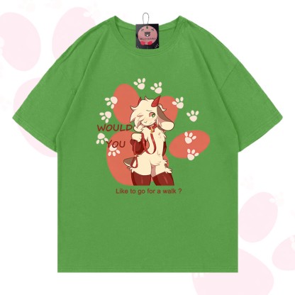 MODAKAWA X zarckets Goat Graphic 100% Cotton T-shirt - Matcha green - 5XL - image 15