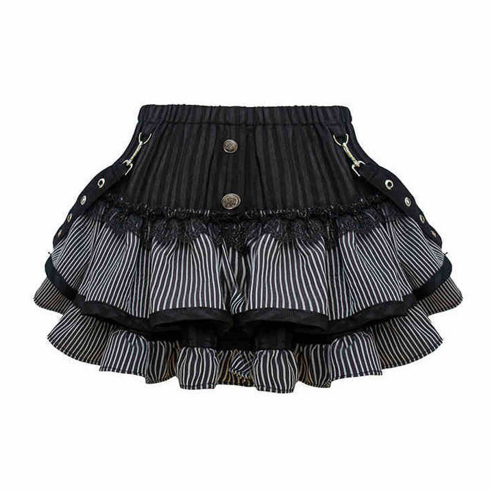 Black Lace Cami Top with Gray Cardigan and Mini Skirt Three Pieces Set - Skirt - XL - image 7