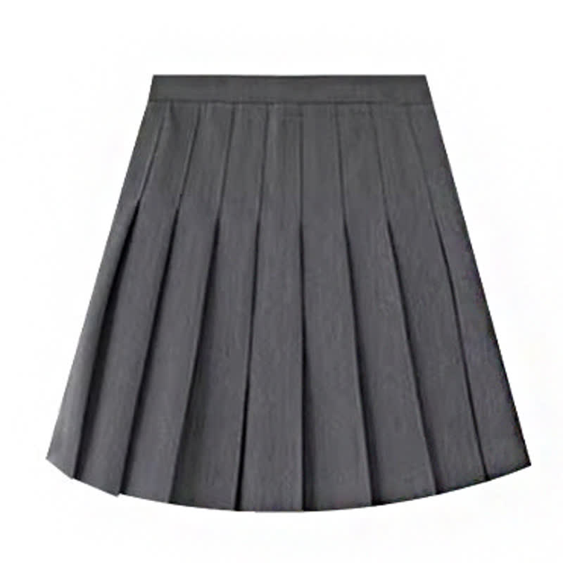 Sweet Knit Top Pleated Skirt Two Pieces Set - Skirt - 3XL - image 4