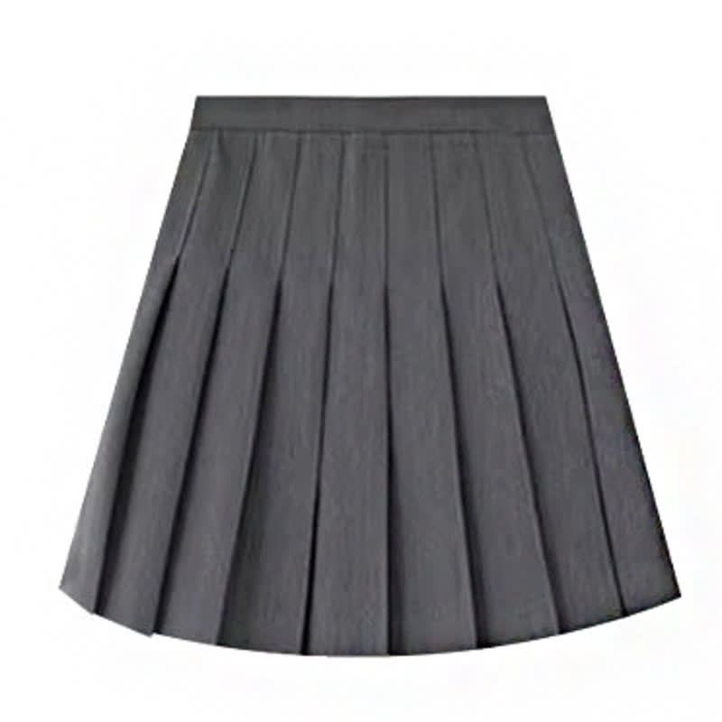 Sweet Knit Top Pleated Skirt Two Pieces Set - Skirt - 3XL - image 4