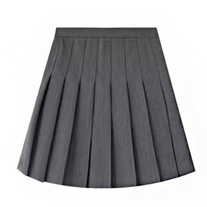 Sweet Knit Top Pleated Skirt Two Pieces Set - Skirt - 3XL - image 4