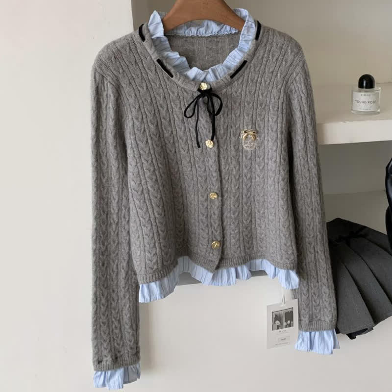 Sweet Knit Top Pleated Skirt Two Pieces Set - Top - 3XL - image 3