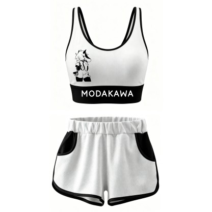 MODAKAWA X zarckets Goat Graphic Crop Tank Sport Top Shorts Matching Outfit - Set - 5XL - image 1